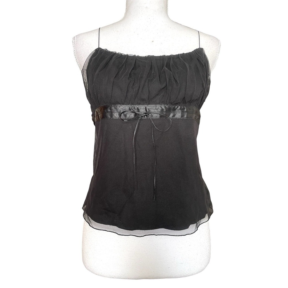 Vintage Y2k Express Black Milkmaid Babydoll Top Camisole Fairy Grunge Whimsgoth - Picture 7 of 13